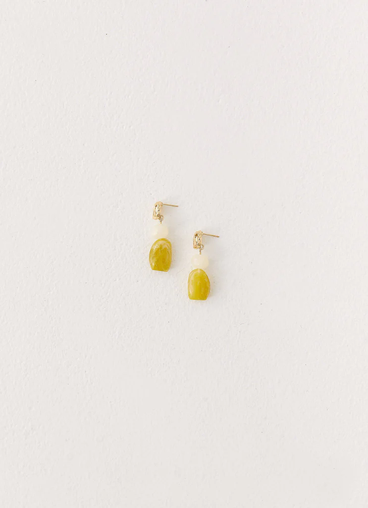Boucles d'oreilles Lozano - Vert citron