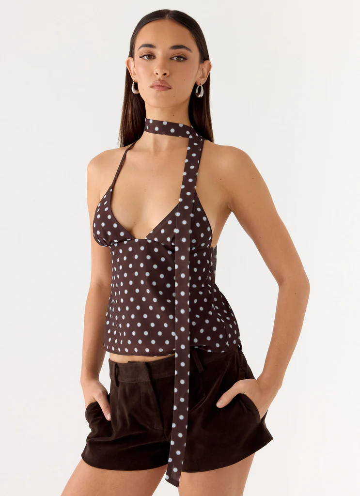 Quiero Top Sans Dos - Tache Bleue Chocolat