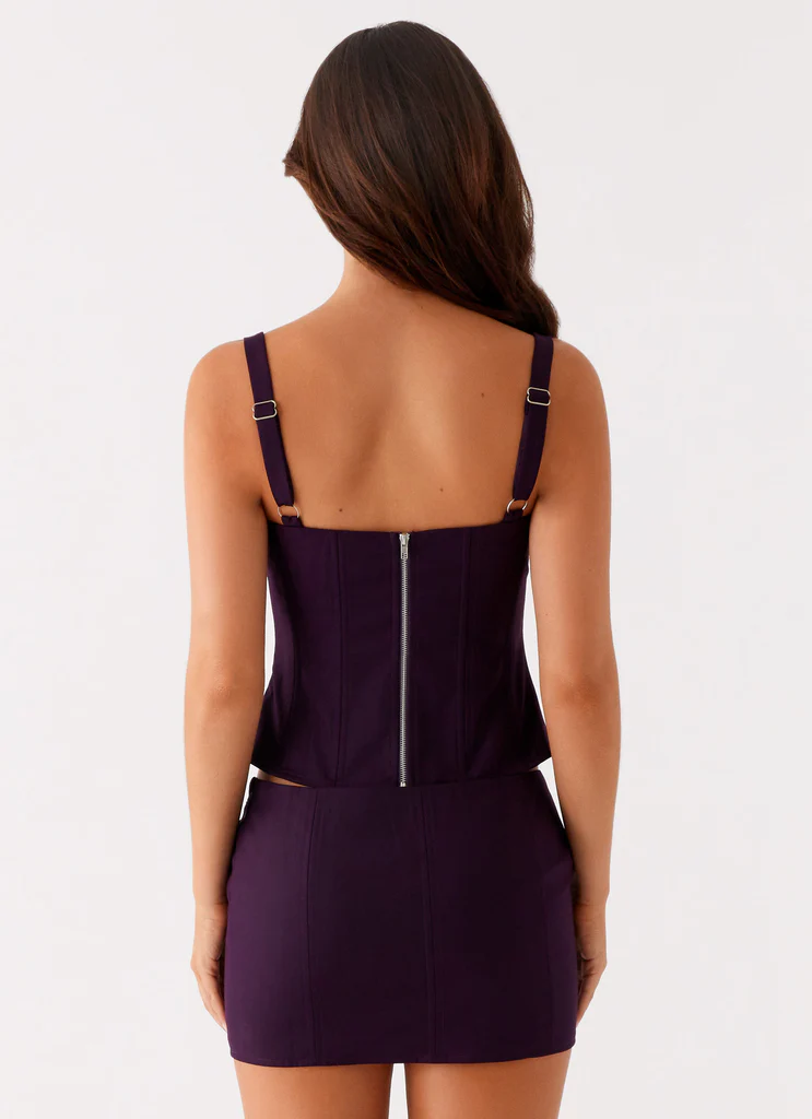 Top corset Campbell - Prune