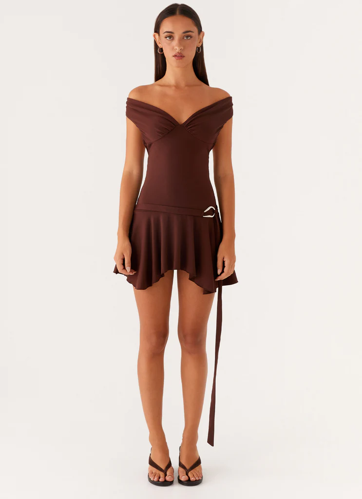 Robe Mini Saffira – Chocolat Robe Mini Saffira - Chocolat