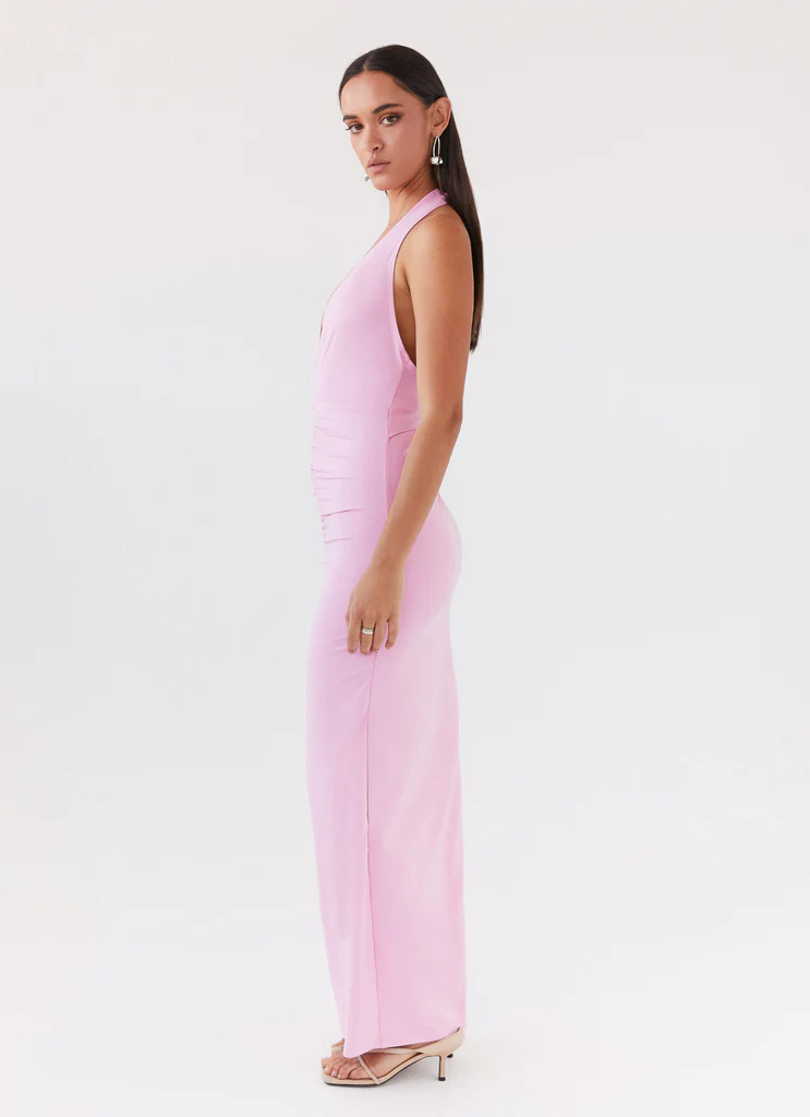 Robe maxi à bretelles Whisked Away - Rose