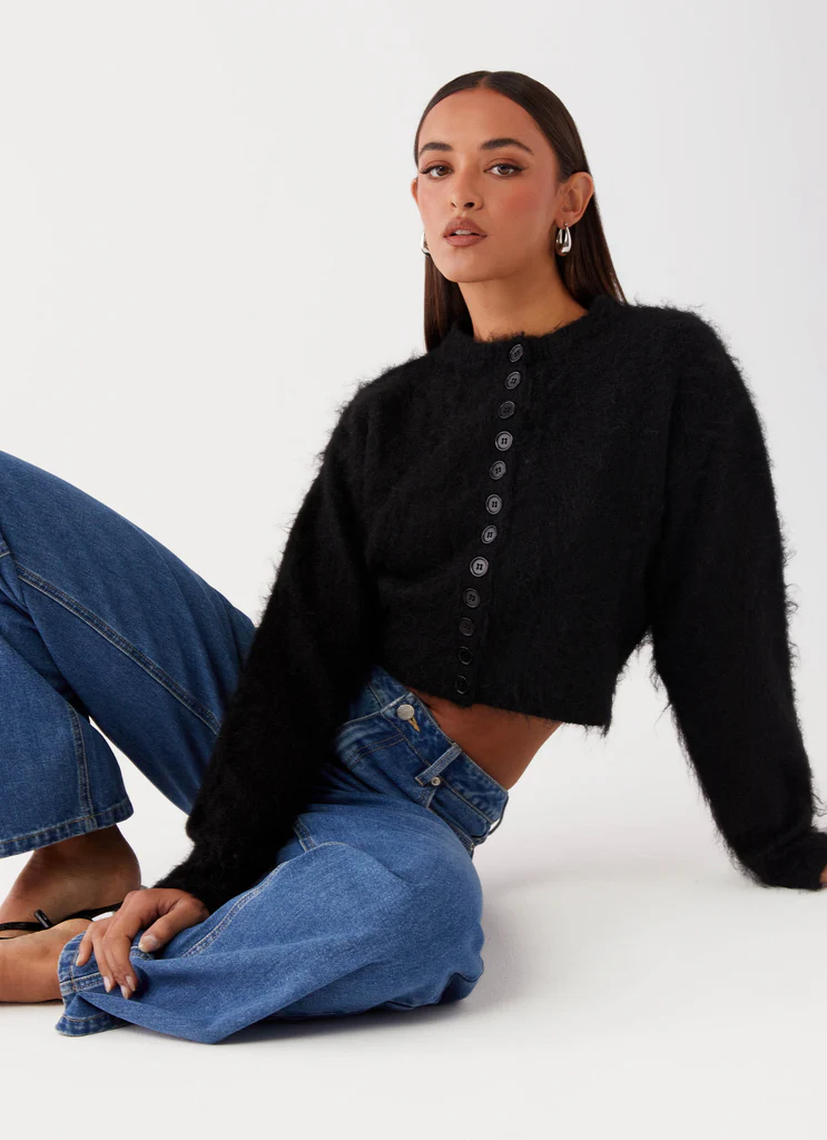 Cardigan ajusté Reign - Noir