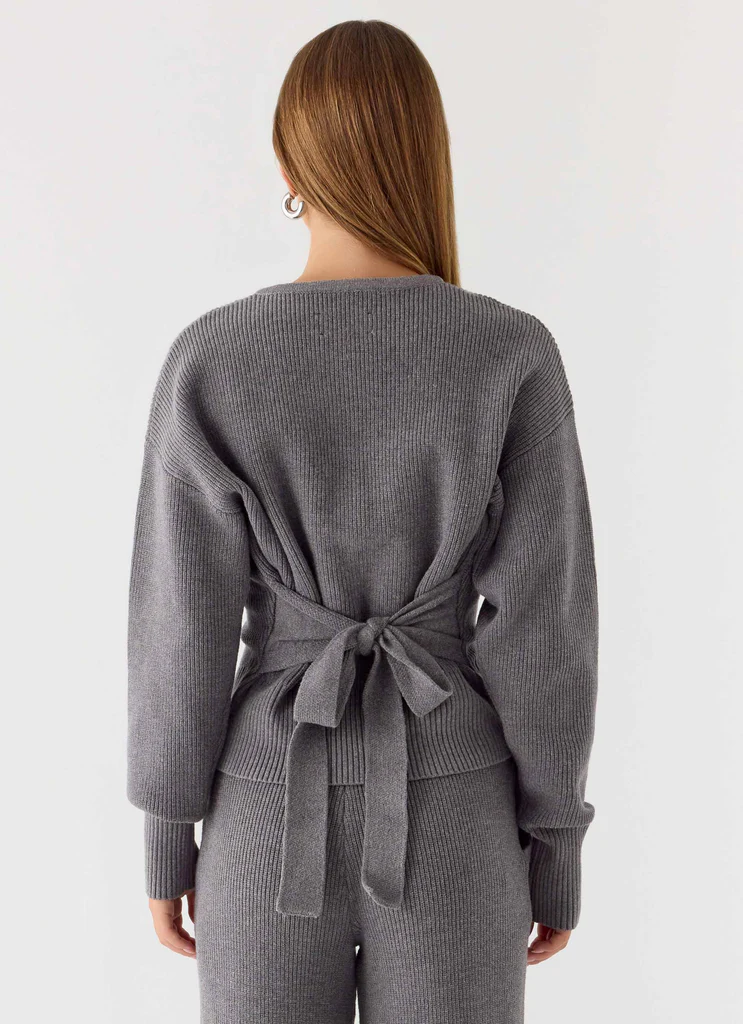 Cardigan Jacquard Cintré Harrison - Gris Marle