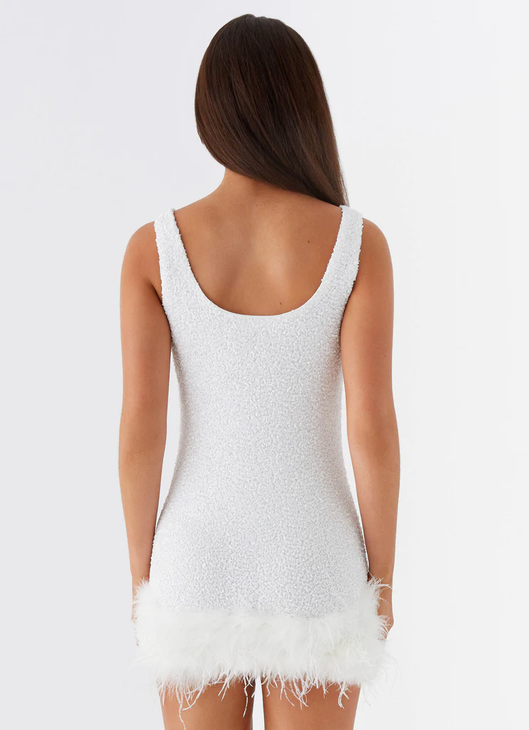Robe Mini à Strass Belissa - Blanc