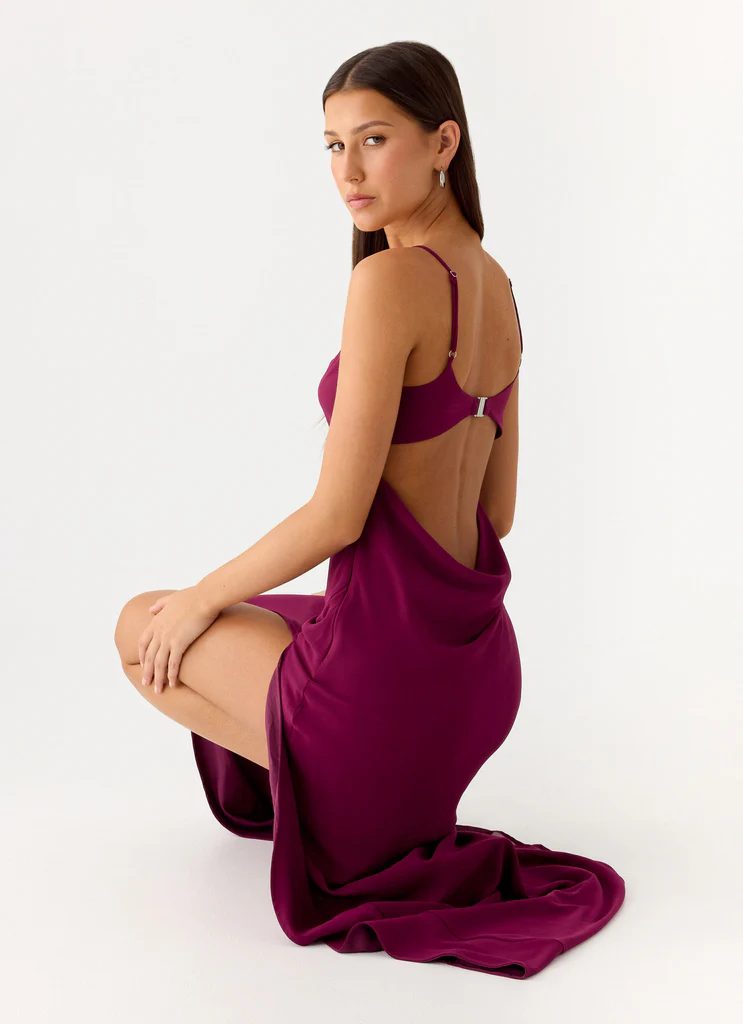 Robe Maxi Alouette - Prune