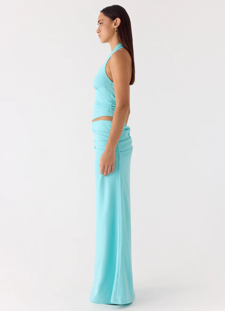 Robe maxi Almost Love - Aqua