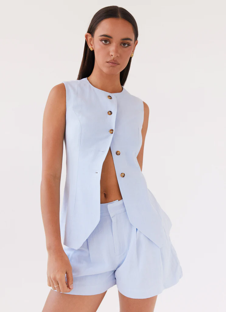 Gilet en lin Born For Bordeaux - Bleu