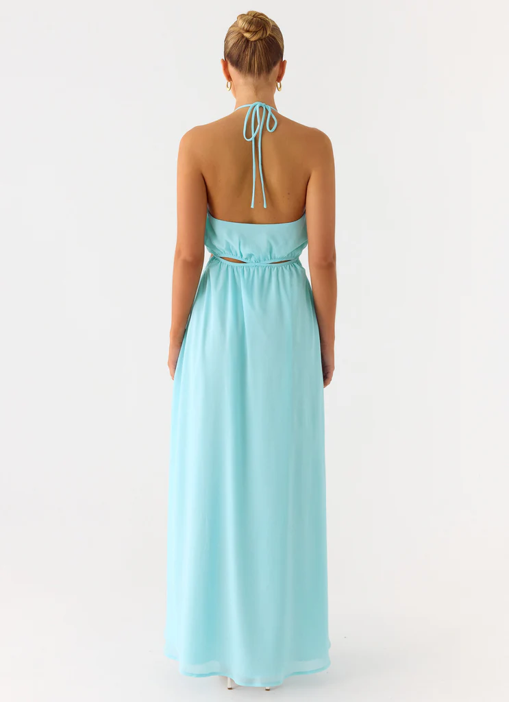 Robe Maxi Chiffon à Bretelles Croisées Ardenzelle – Turquoise Robe Maxi Chiffon à Bretelles Croisées Ardenzelle - Turquoise