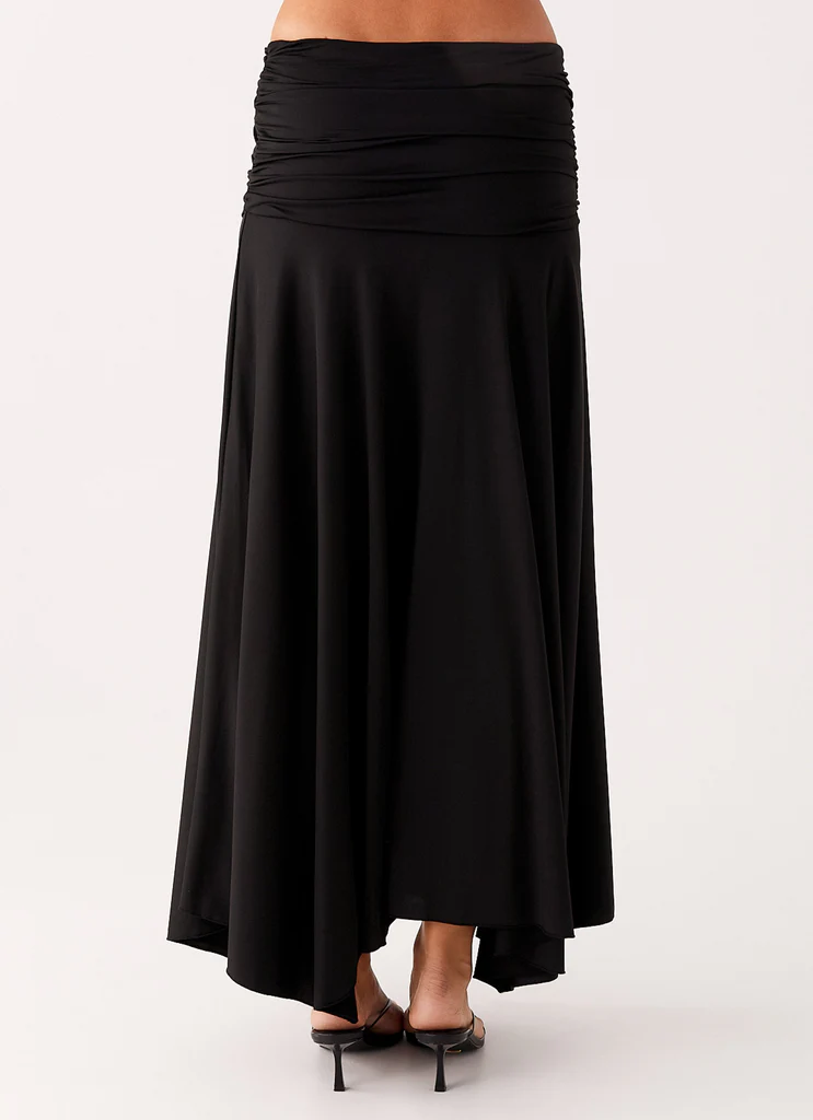 Jupe Maxi Ruchée Liana - Noir