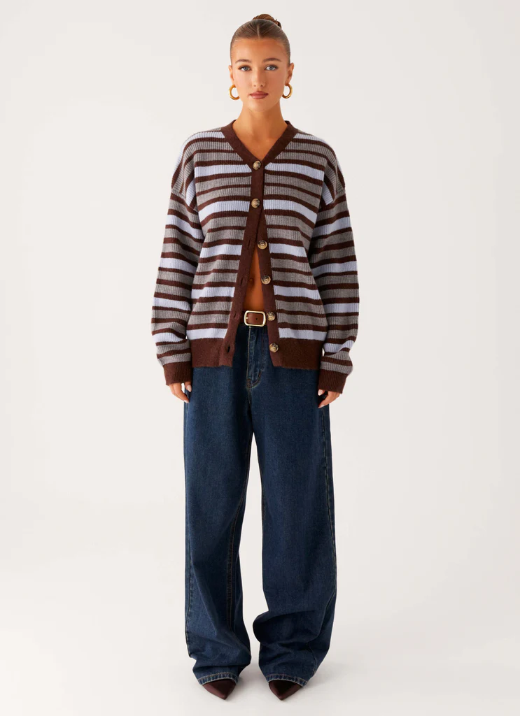Chandail oversize Charlie - Rayures Tawny