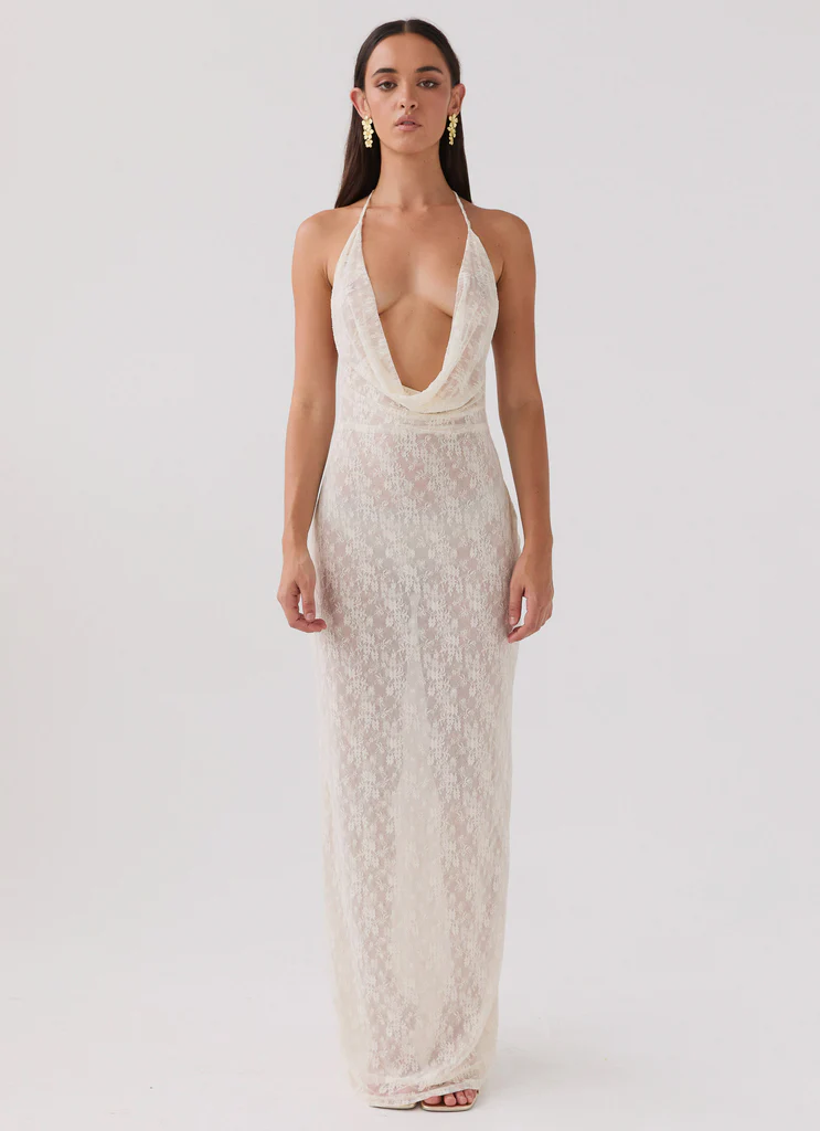 Robe maxi Champagne Coastline - Ivoire