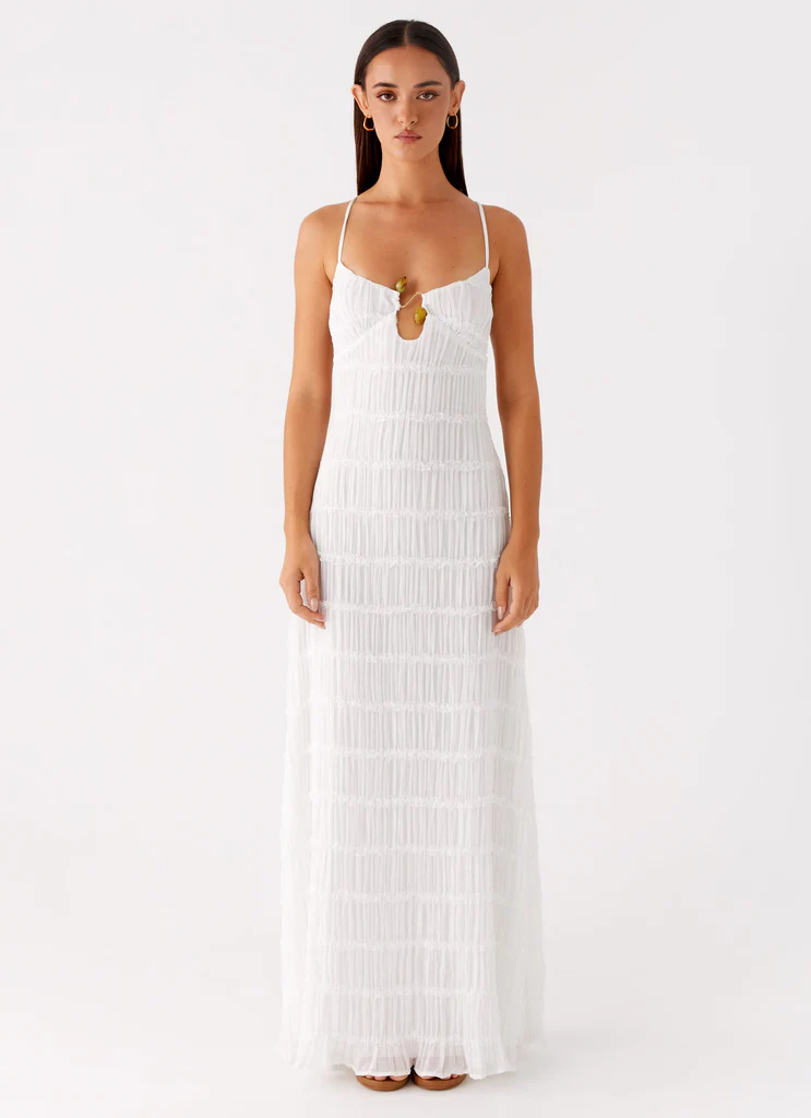 Robe maxi Darwin - Blanc