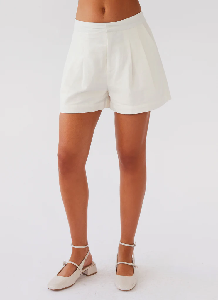 Shorts en lin Born For Bordeaux - Blanc