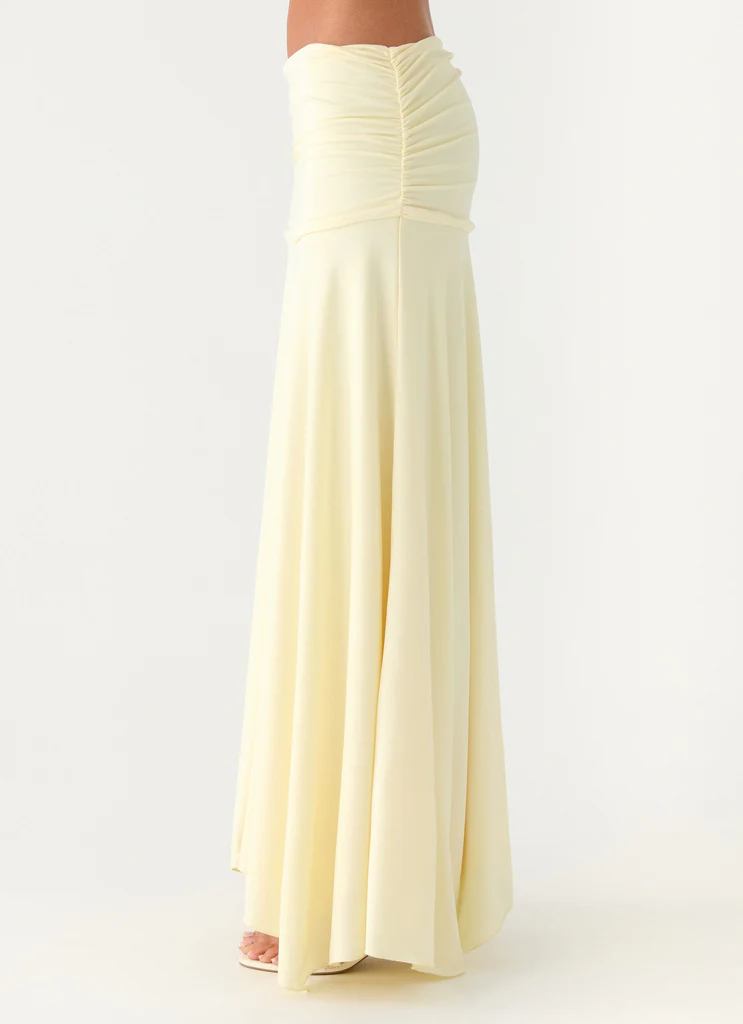 Jupe Maxi Ruchée Liana - Jaune
