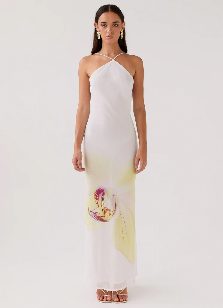 Robe maxi Blossom Hearts - Hydrangea