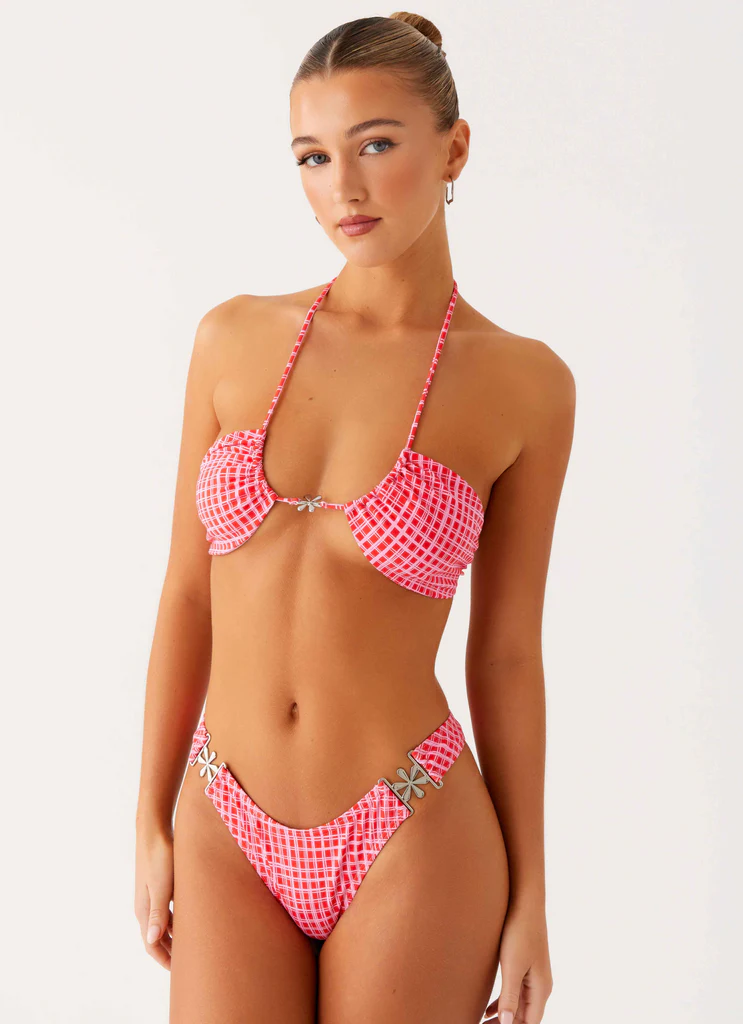 Bas bikini Saint Lucia - Carreaux roses