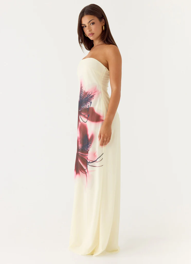 Robe Maxi Sans bretelles Lariettea - Fleurs de Velours