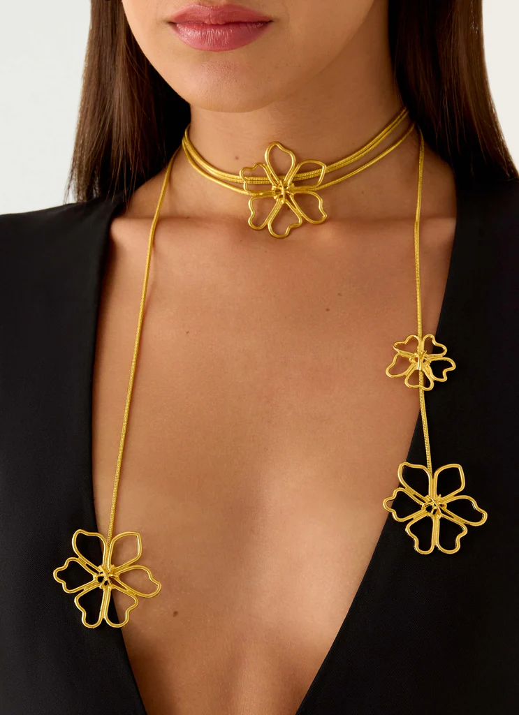 Collier Fleurs Sauvages - Or