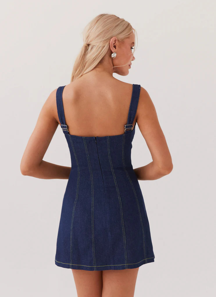 Robe Mini Denim Rosalia - Indigo