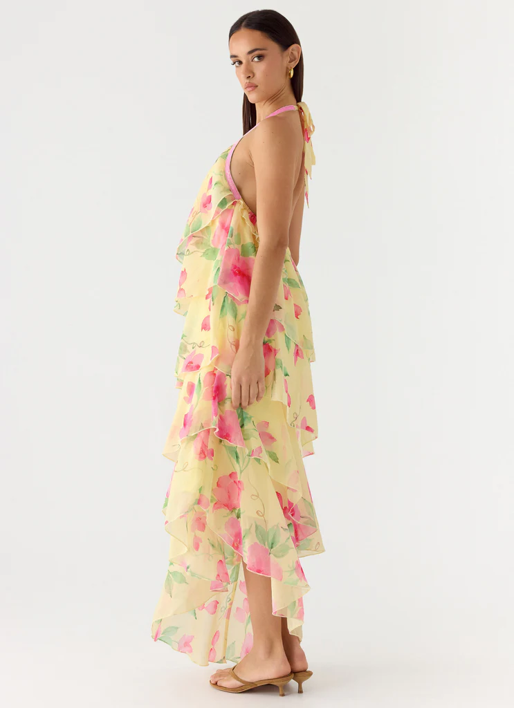Robe Maxi Strawberry Mimosa - Lemon Soleil