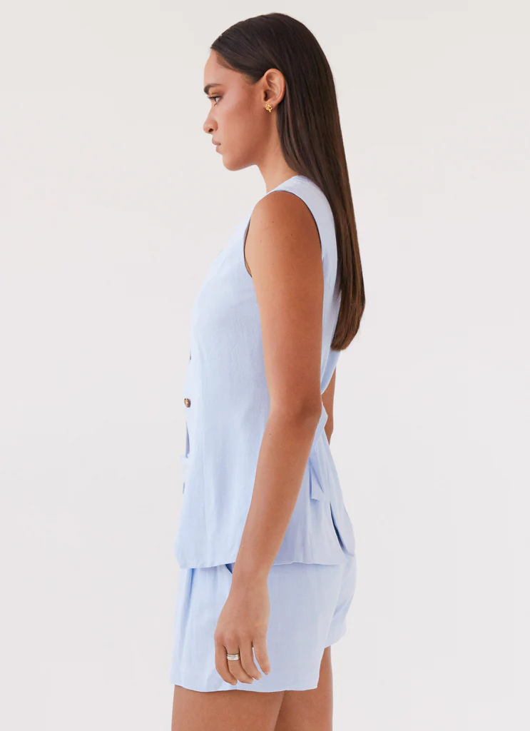 Gilet en lin Born For Bordeaux - Bleu