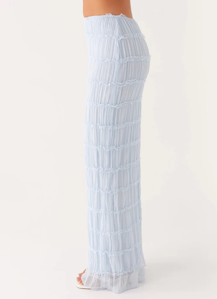 Jupe maxi à taille basse Daydreaming - Bleu