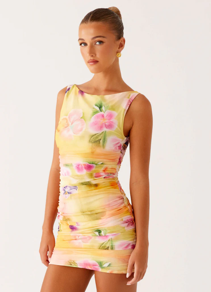 Robe Mini Yennifer - Fleurs en Rayons