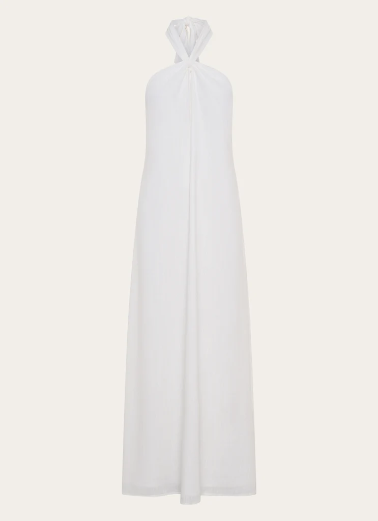 Robe maxi en lin Golden Child - Blanc