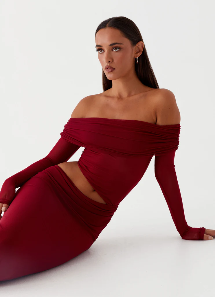 Robe Maxi Emery - Rouge Cerise