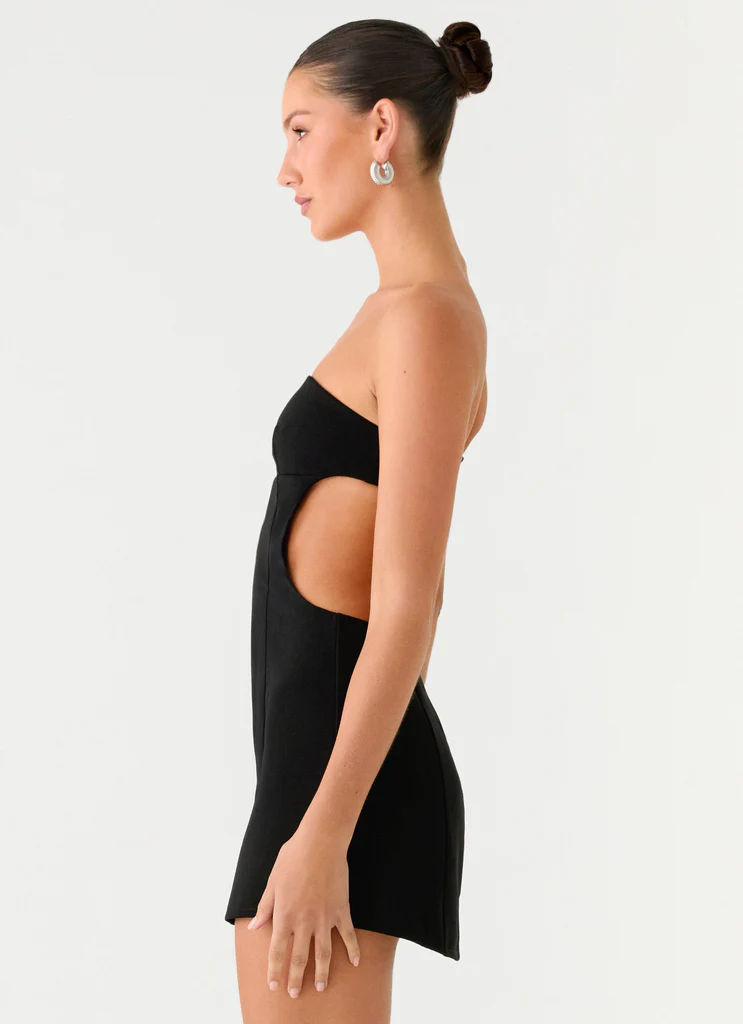 Robe Mini Sans bretelles Antalya - Noir