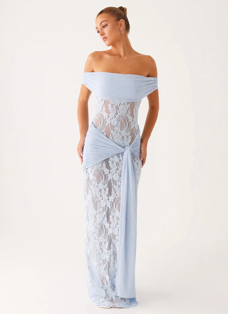 Robe Maxi Gracie Twist - Bleu