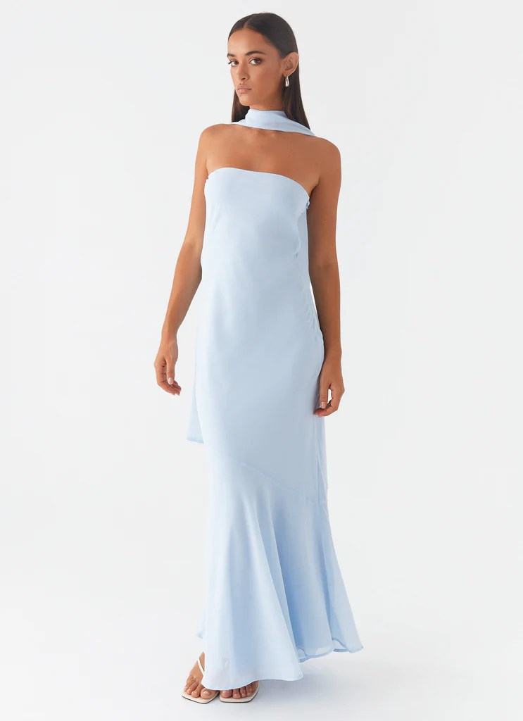 Robe Maxi Under The Pagoda - Bleu