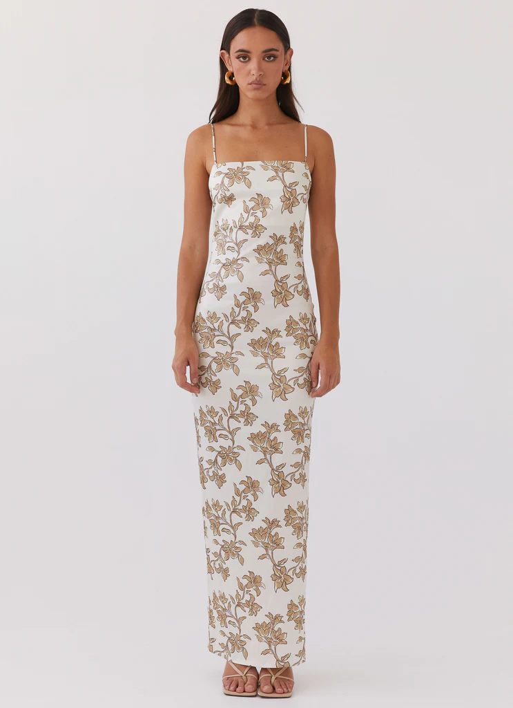 Robe maxi en satin Lara - Hazel Bloom