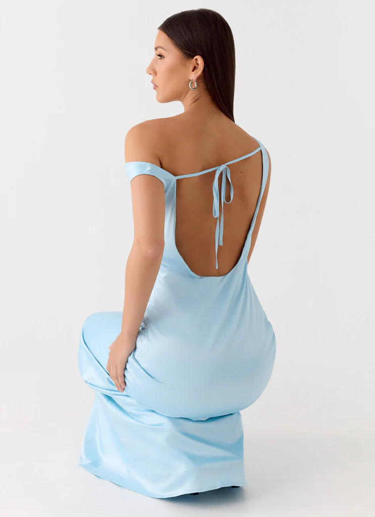 Robe Maxi Palm Royal - Bleu Glace