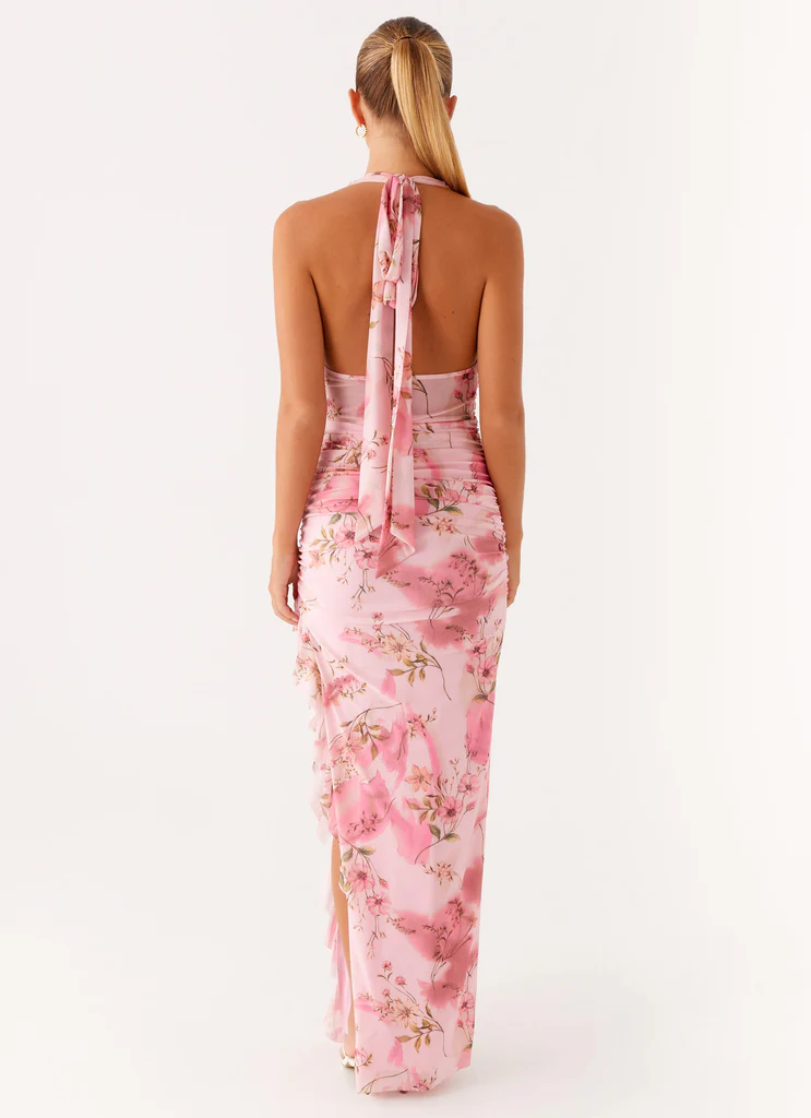 Robe Maxi à bretelles Micca – Imprimé floral rose Robe Maxi à bretelles Micca - Imprimé floral rose