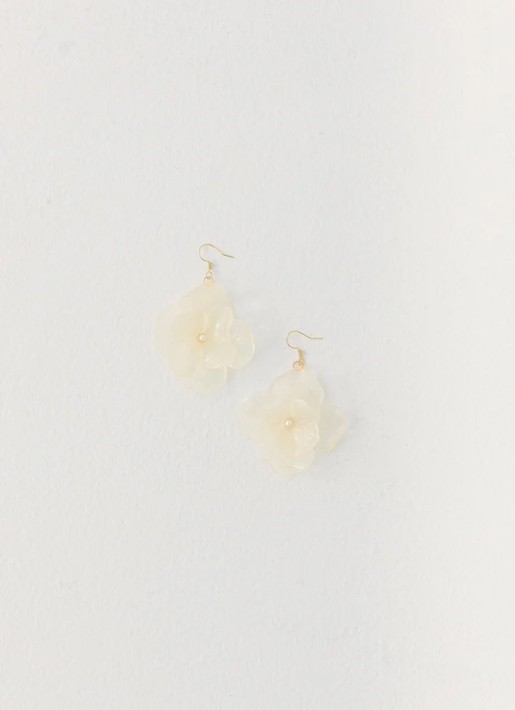 Boucles d'oreilles Onda Rosa - Ivoire