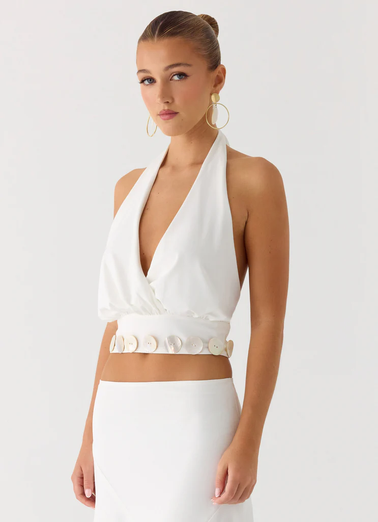 Top à boutons Ignite It - Blanc