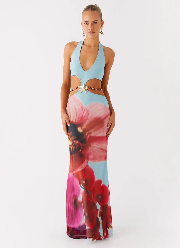 Robe maxi Time To Dance - Bloom turquoise