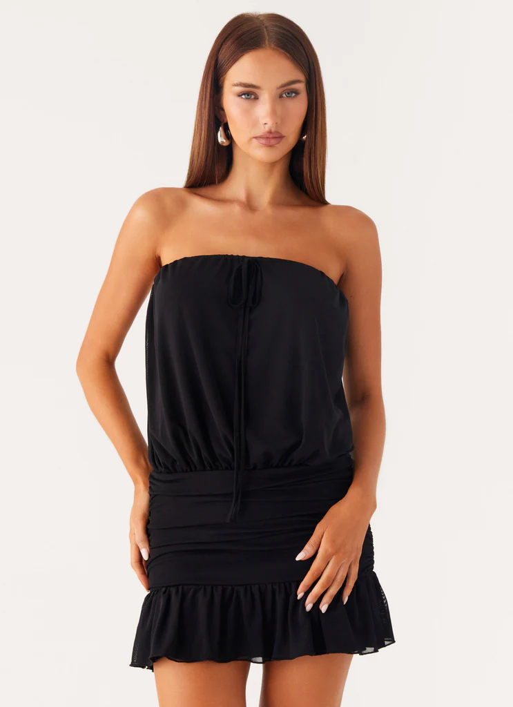 Robe Mini Sans bretelles Only A Dream - Noir