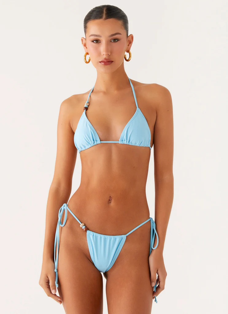 Bas de maillot de bain Liona à perles - Turquoise