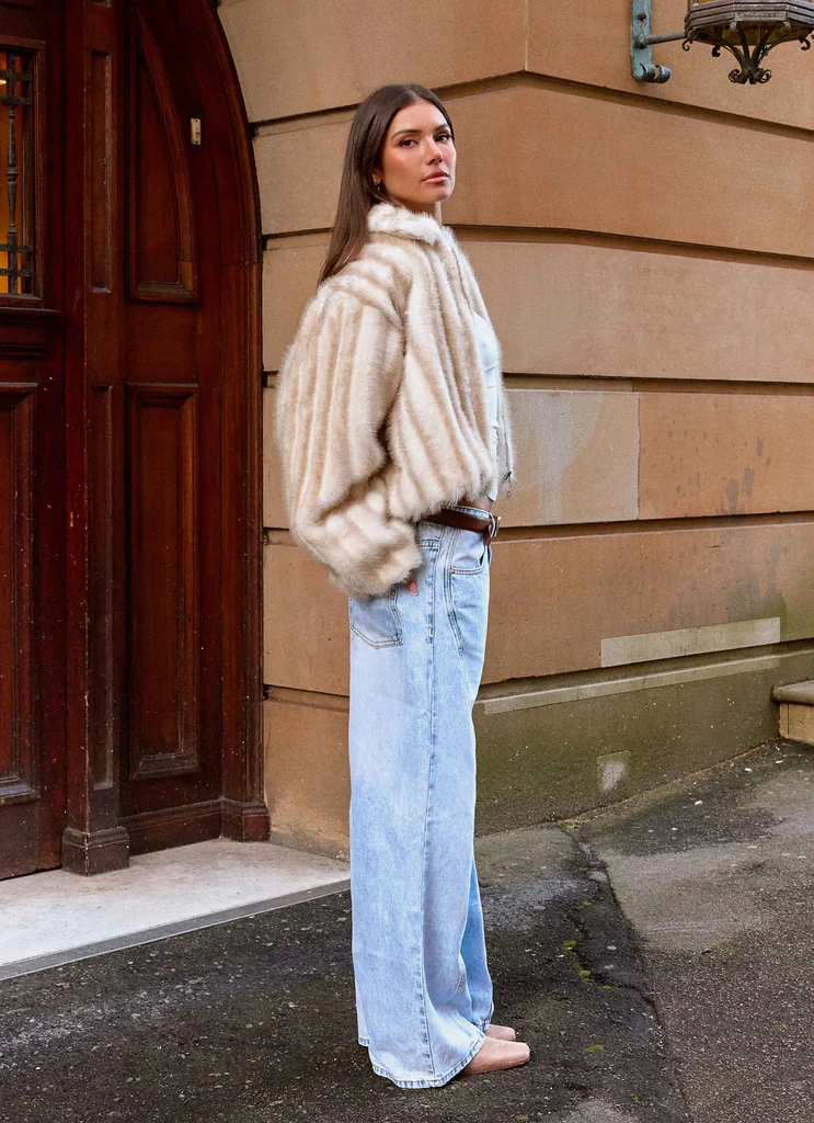 Manteau en fausse fourrure Naylor - Blonde