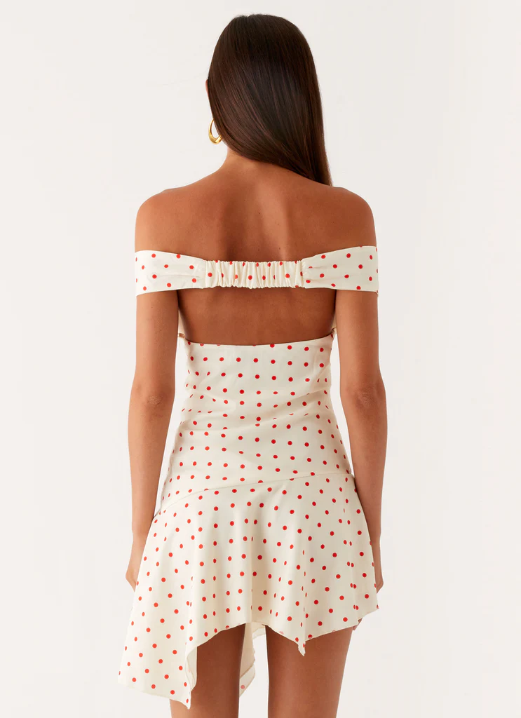Robe Mini Alma - Pointes rouges et blanches