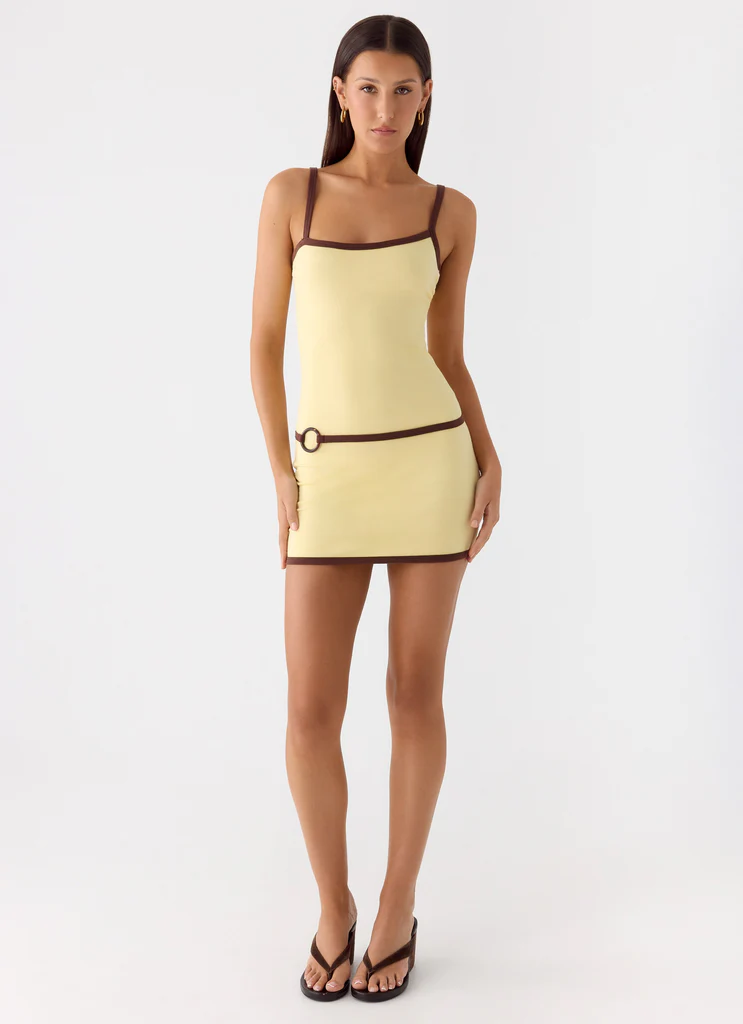 Robe Mini Asymétrique Felicia - Jaune