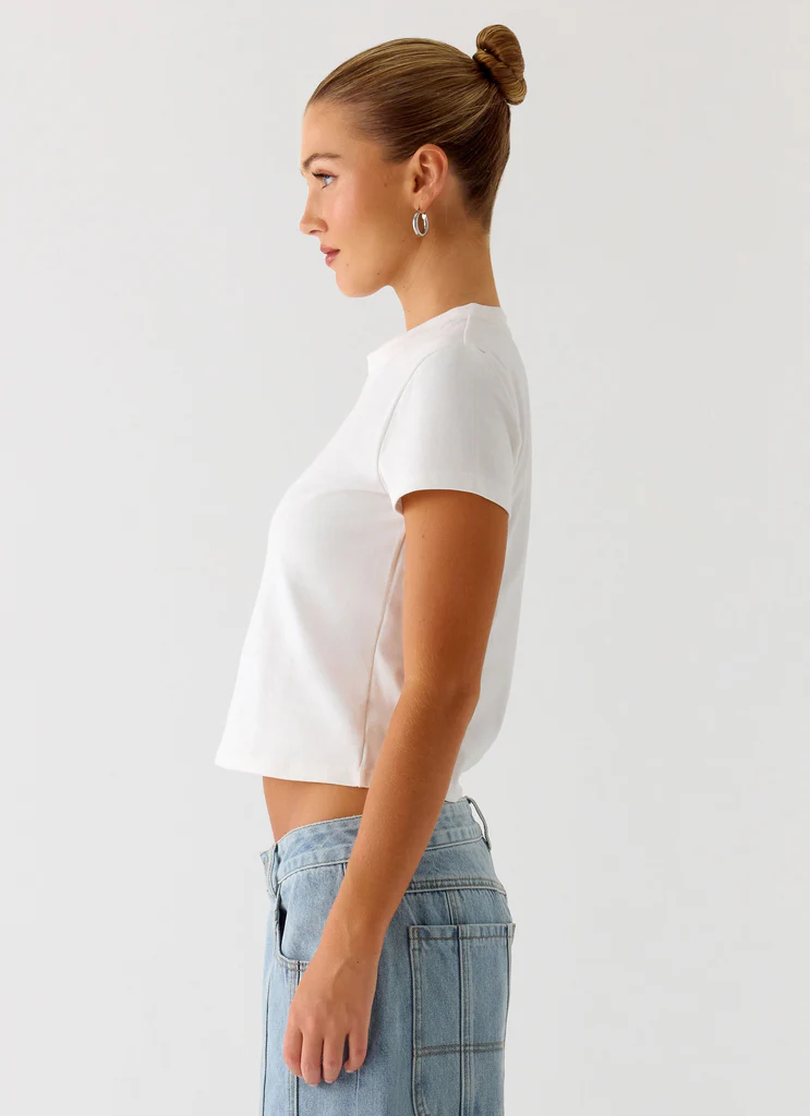 Lamont Baby Tee - Blanc