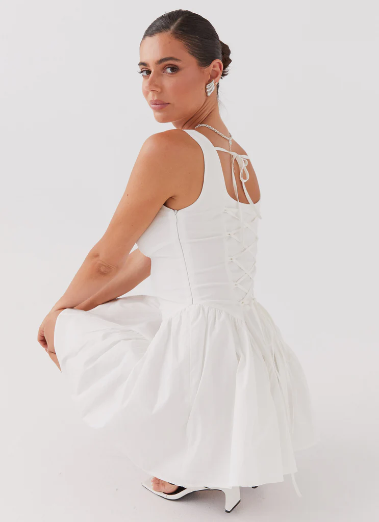 Robe mini corset Sassy Soiree - Blanc