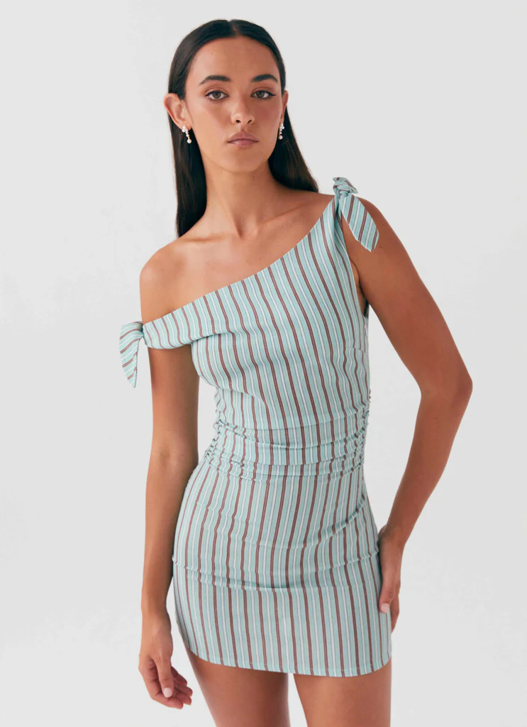 Robe Mini en Lin Amazonia – Rayures Côtières Robe Mini en Lin Amazonia - Rayures Côtières