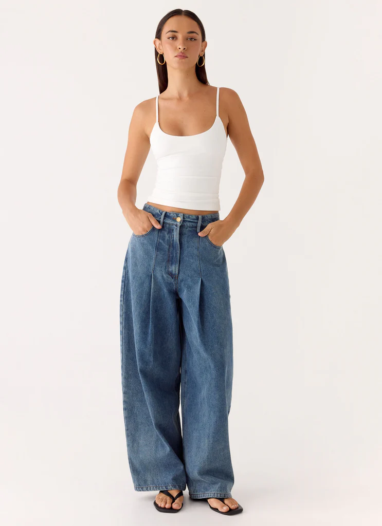 Jean denim plissé Zayn - Bleu clair