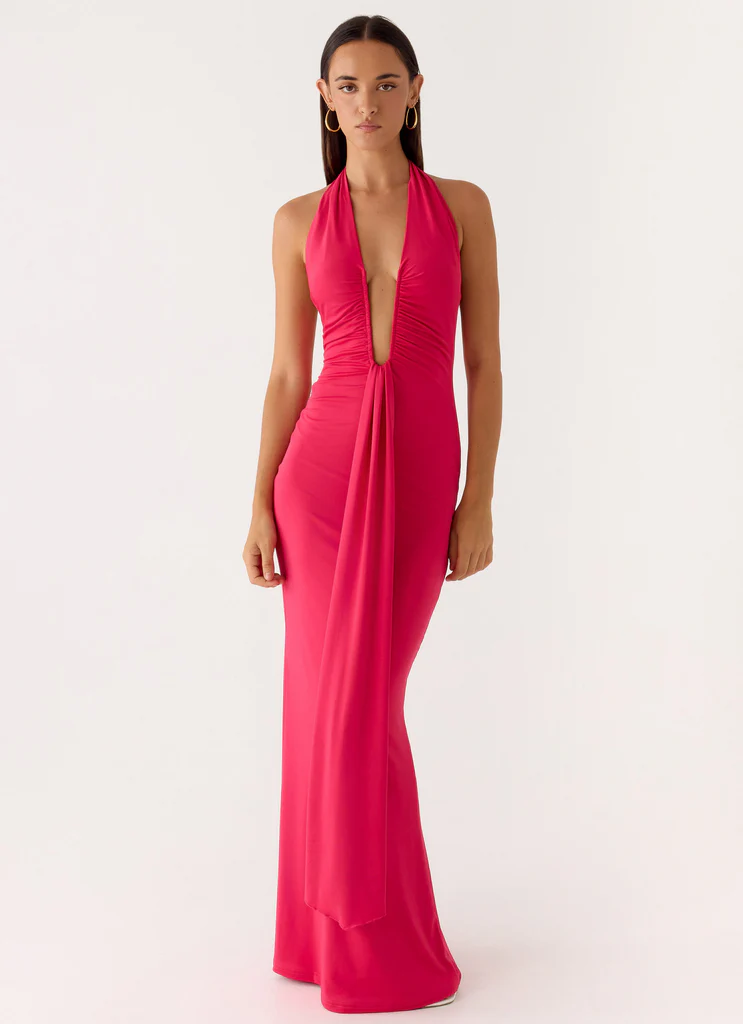 Robe Maxi Emiliana - Rouge Magenta
