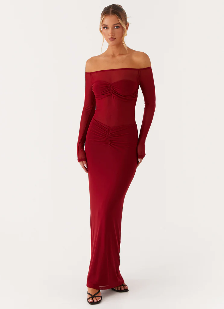 Robe Maxi en Maille Divine Beauty - Marron