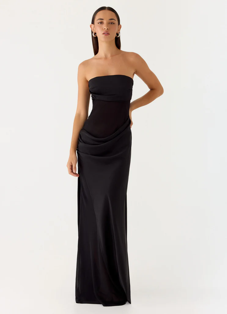 Robe maxi Champagne Skies - Noir